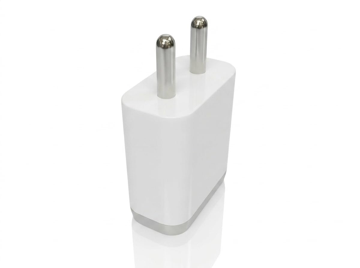 5W 1A Mobile Wall Charger, White, Fast Charging, White, Made in India - Image 6