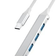 4 in 1 Portable USB C Hub (Type-C to 4 USB-A Ports) with Aluminum Shell, USB Port Hub 3.0 Compatible for PC, Tablet, and Smartphone STXXOR -3 (Type-C-HUB)