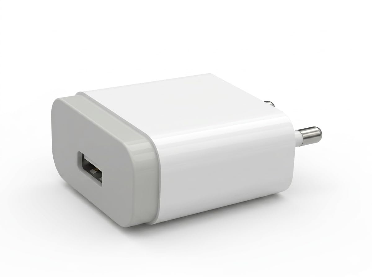 5W 1A Mobile Wall Charger, White, Fast Charging, White, Made in India - Image 7