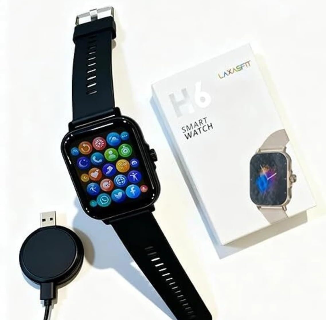 H6 Smartwatch Calling,Fitness,Heart Rate Tracking Kids Girls & Boys(Black) - Image 3