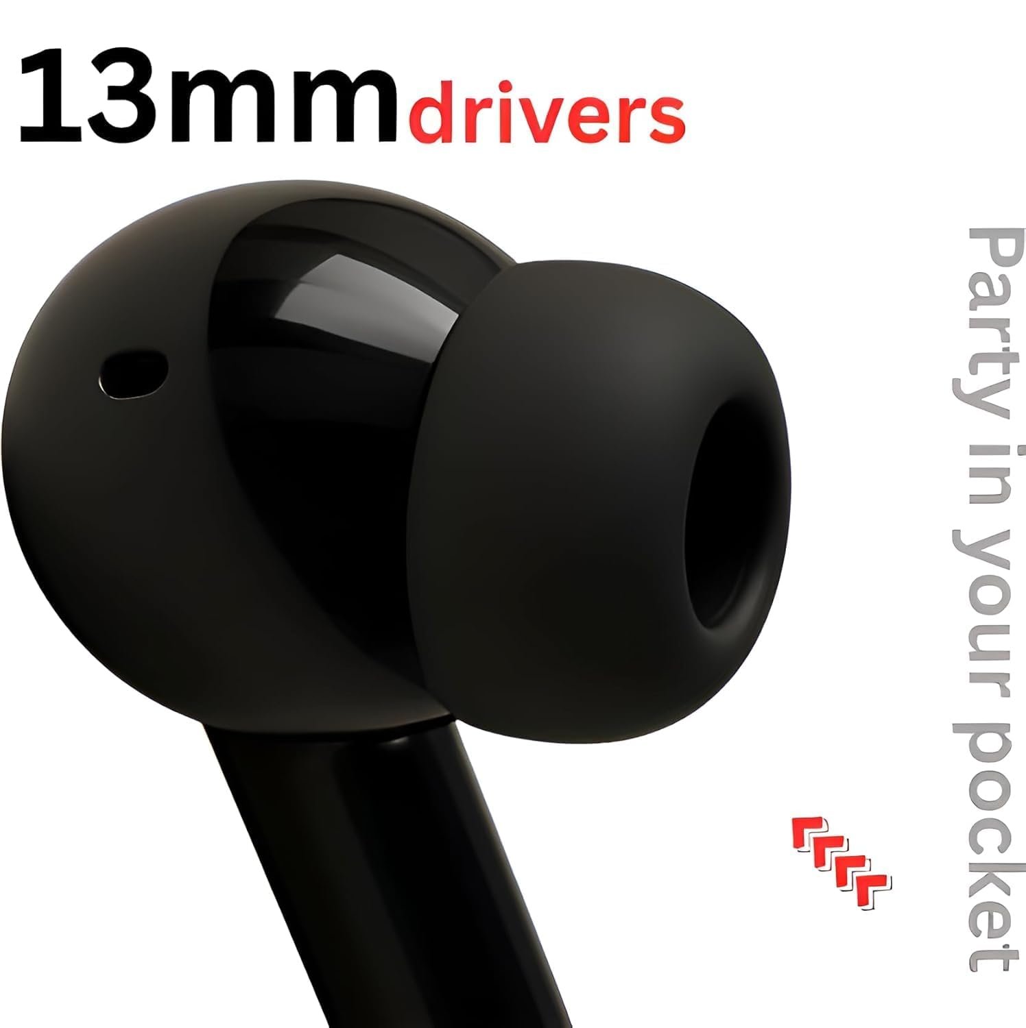 VarniEnterprise TWS Bluetooth Earbuds with Calling, Low Latency Gaming, HD Sound, Type-C Fast Charging, Noise Reduction, Wireless Earphones - Image 3