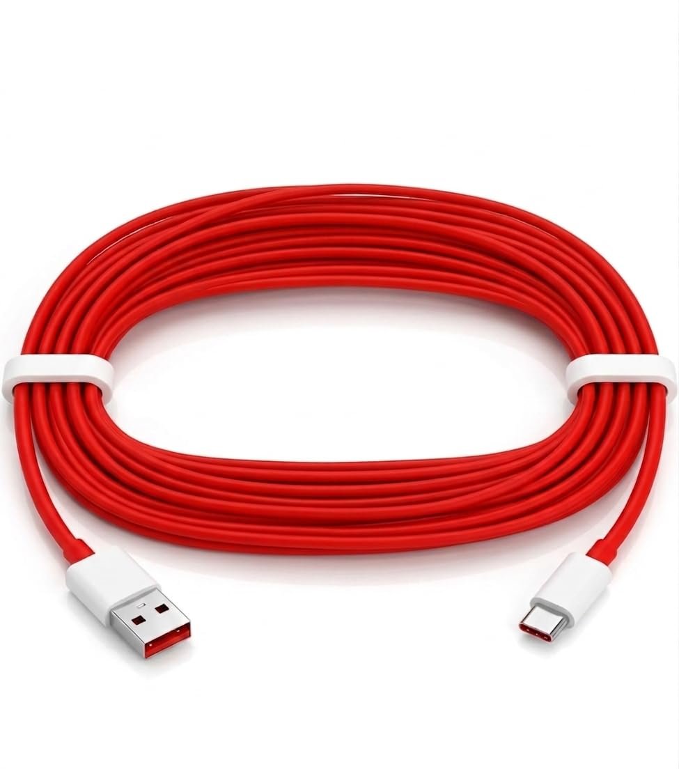2-METER USB to Type C Fast Charging Cable, Red, 60W, 2 Meter, compatible with iPhone, iPad, iPod, Android, Long Cable,