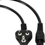 Generic 3 Pin Power Cord Adapter Charging Cable for Laptop Desktop Monitor and Printer 1.5 Meter Black (Pack of-1)