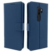 Oppo A5 2020 / A9 2020 Flip Cover Magnetic Leather Wallet Case Shockproof TPU for Oppo A5 2020 / A9 2020 (Blue)