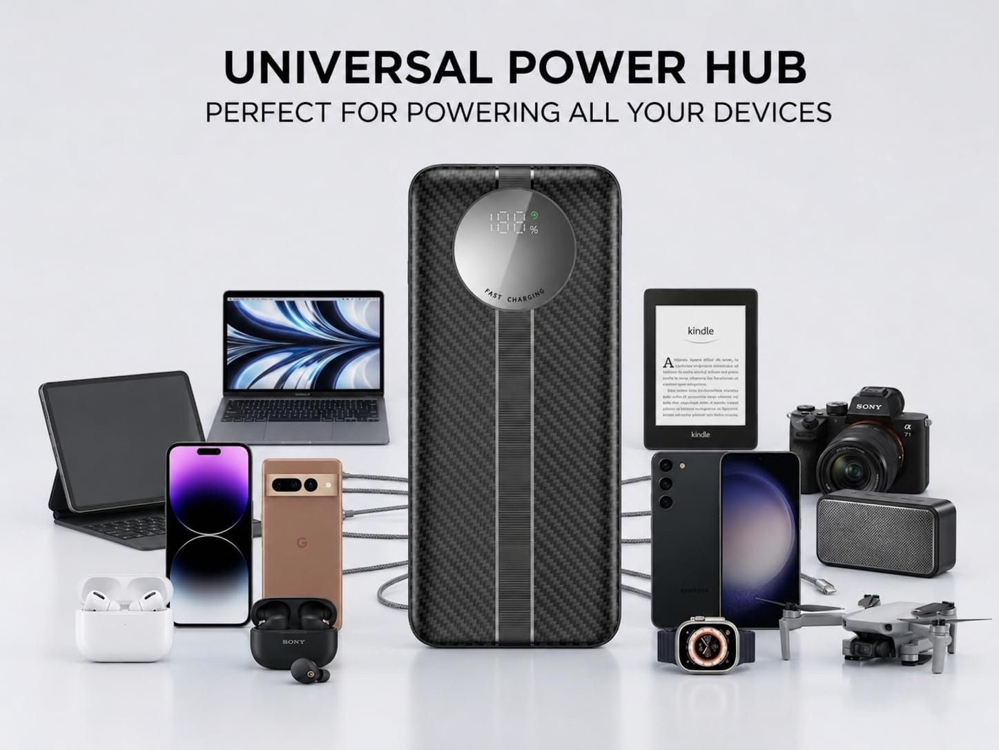 Astro 20000mAh 35W PD Fast Charging Power Bank, Type-C Input & Output, Dual Output with Digital Display, Portable Laptop & Mobile Charger for iPhone, Android, Tablets & MacBook, Black - Image 6