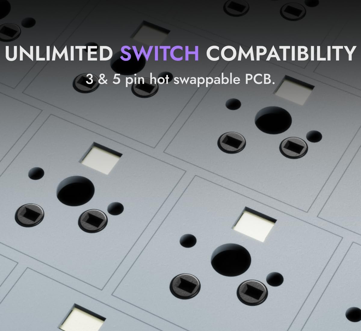 Swarm 65 Wireless Mechanical Gaming Keyboard 65% Gasket Mounted, Pre-Lubed Switches, 5-Layer Sound Dampening, RGB, Hot-Swap PCB, Tri-Mode – Windows & macOS (Starling Linear) - Image 8