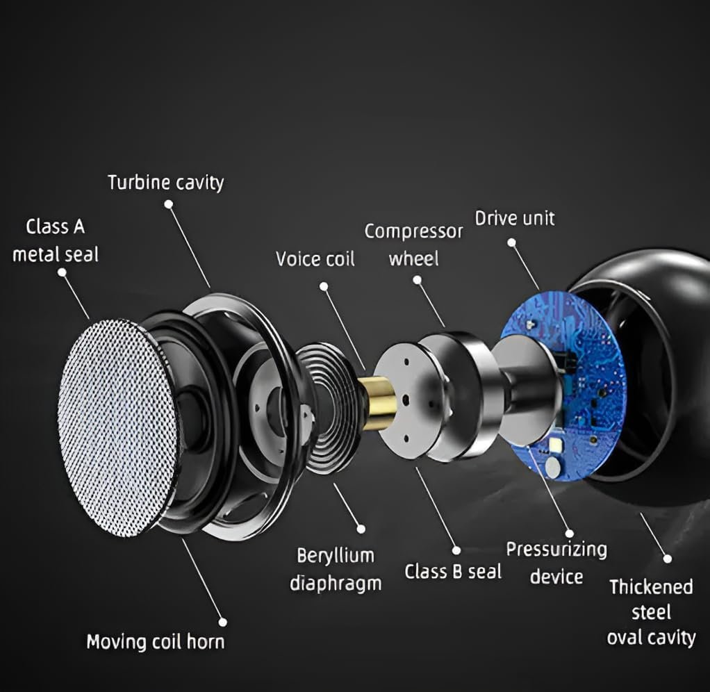 Mini Boost 4 Bluetooth Speaker 4D Mini Electroplating Round Steel Speaker - Multicolor - Pack of 1 - Image 4