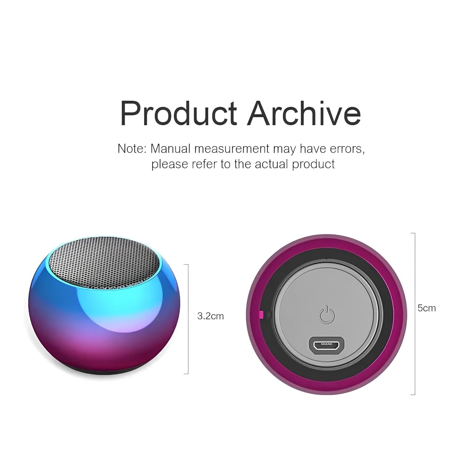 Mini Boost 4 Bluetooth Speaker 4D Mini Electroplating Round Steel Speaker - Multicolor - Pack of 1 - Image 2
