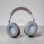 Wireless Over-Ear Headphones, Silver with Cushioned Ear Pads