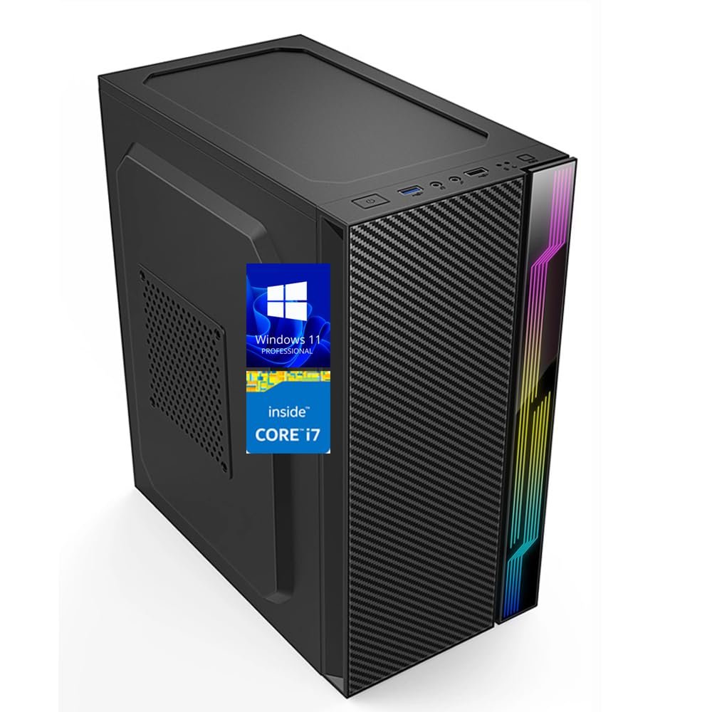 Desktop PC,Core i7-GEN4 Turbo | 16GB RAM | 512GB M.2 NVMe SSD | HDMI, VGA,LAN,USB 3.0,Clocite Copper CPU Fan,HD Graphics (Windows 11 Pro+MS Office/i7,16GB,512GB,Cosmic)