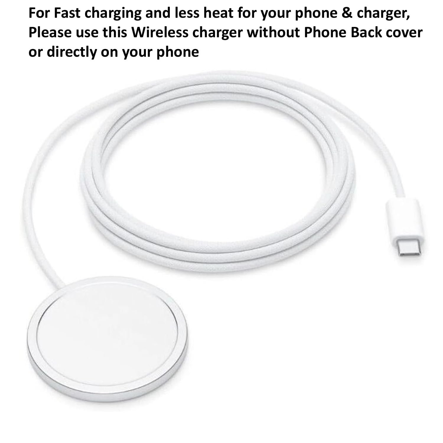 New Magnetic Wireless Charger for iPhone,MagSaf Fast Charger USB C 15W,Qi Type C Wireless Charging Compatible with iPhone 17/17 pro/17 Pro max/16/16 Plus/16 Pro/16 Pro Max/15/14/13/12 Series(White) - Image 3