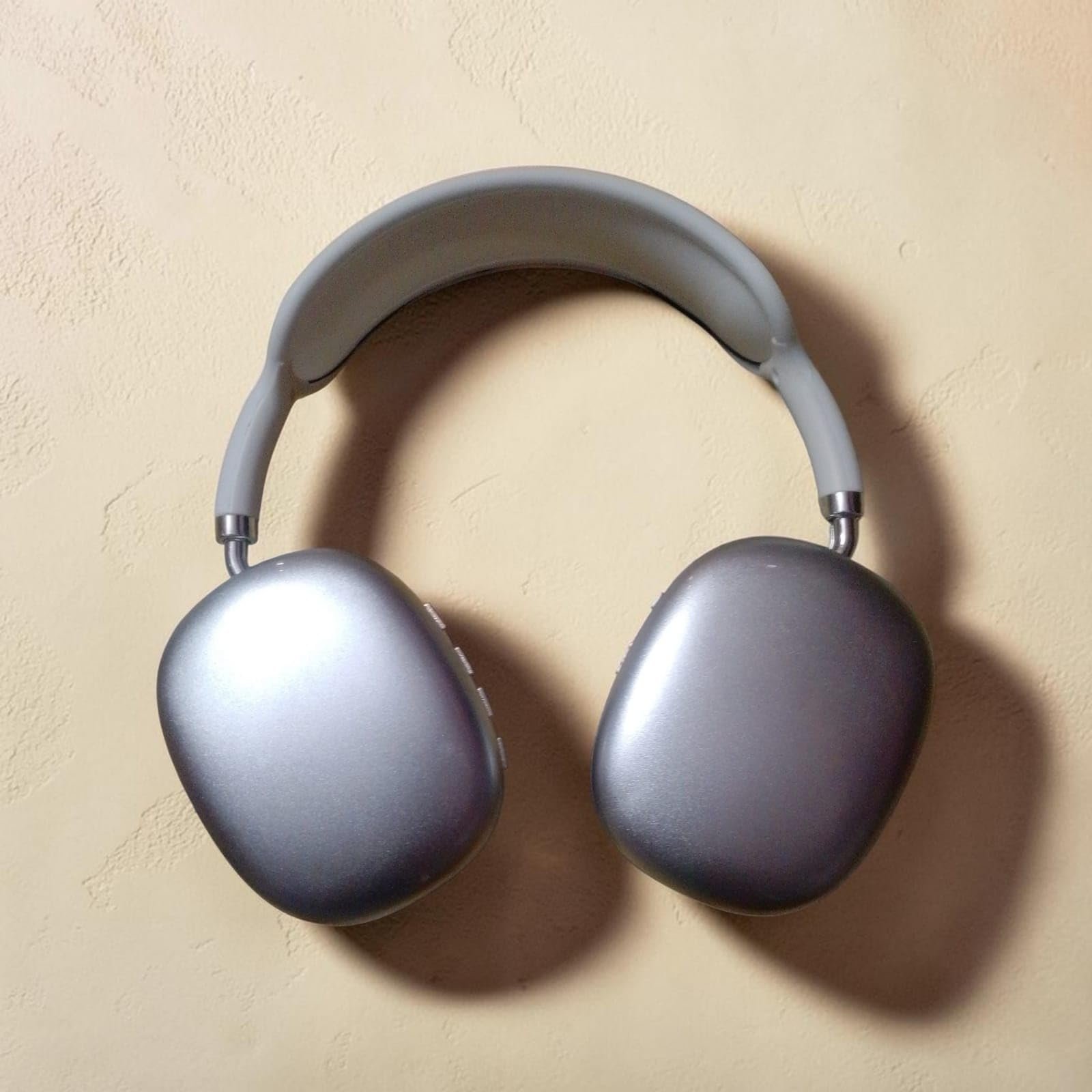 Wireless Over-Ear Headphones, Silver with Cushioned Ear Pads - Image 3