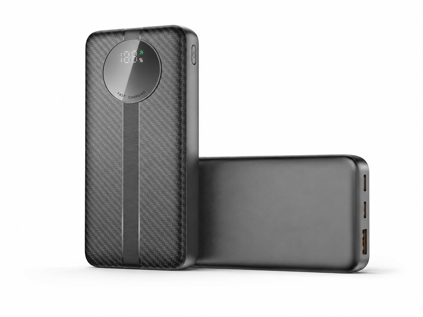 Astro 20000mAh 35W PD Fast Charging Power Bank, Type-C Input & Output, Dual Output with Digital Display, Portable Laptop & Mobile Charger for iPhone, Android, Tablets & MacBook, Black