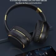 H6 Over Ear Headphones with RGB Light, Upto 50 Hrs Playtime, Fast Charging, in-Built ENC Mic, 40mm Titanium Bass Drivers, Super Soft Cushion, AUX in, Foldable Design, Wireless Bluetooth (Black)