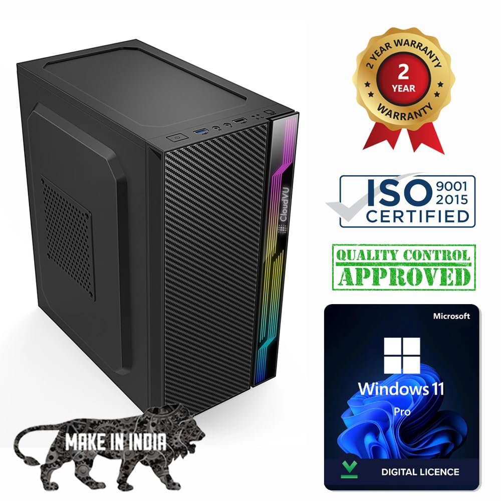 Desktop PC,Core i7-GEN4 Turbo | 16GB RAM | 512GB M.2 NVMe SSD | HDMI, VGA,LAN,USB 3.0,Clocite Copper CPU Fan,HD Graphics (Windows 11 Pro+MS Office/i7,16GB,512GB,Cosmic) - Image 2