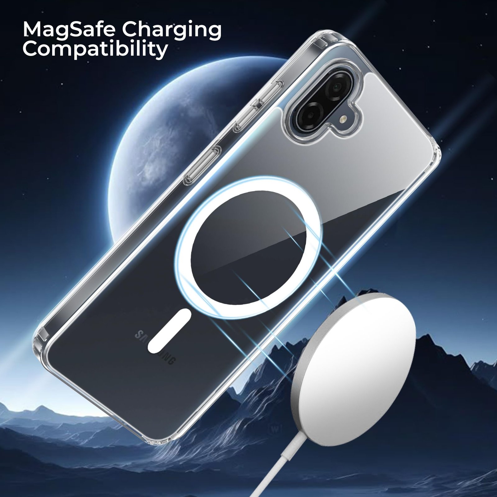 Clear Back Cover Case for Samsung Galaxy M17e 5G / A07 / F70e / M07 / F07 / A07 5G | Compatible with Mag-Safe | Transparent | Shockproof Design | Galaxy A07 5G Back Cover - Transparent - Image 5