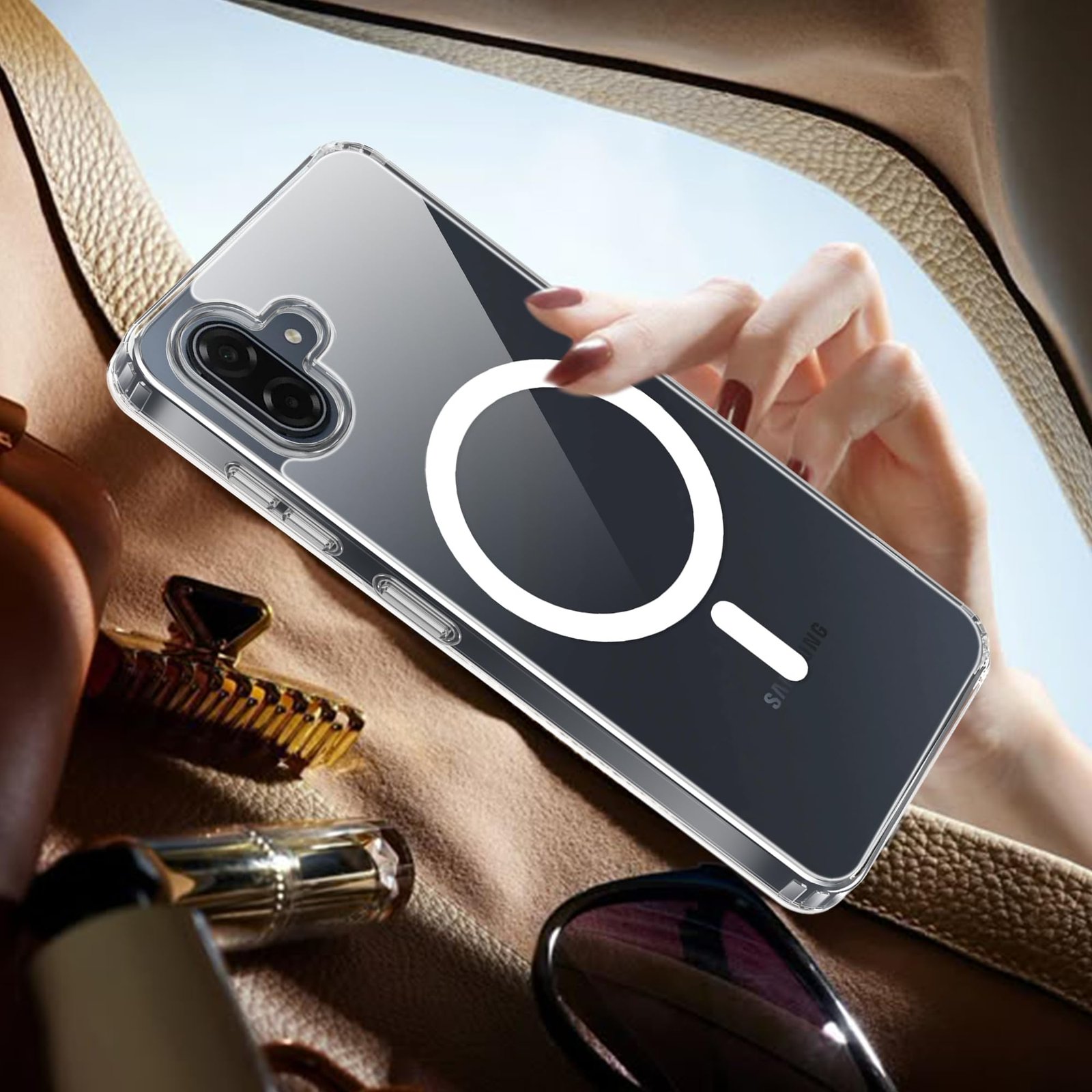 Clear Back Cover Case for Samsung Galaxy M17e 5G / A07 / F70e / M07 / F07 / A07 5G | Compatible with Mag-Safe | Transparent | Shockproof Design | Galaxy A07 5G Back Cover - Transparent - Image 6