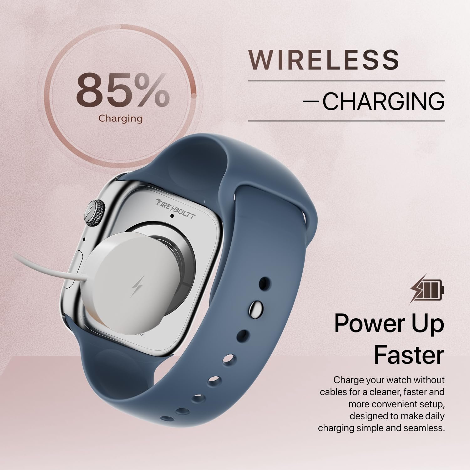 Ninja X Ring Smart Watch with 1.96” Large Display, Bluetooth Calling, Wireless Charging, AI Voice Assistant, 500+ Watch Faces, Health Suite, Smart Watch for Man & Woman – Blue S - Image 8