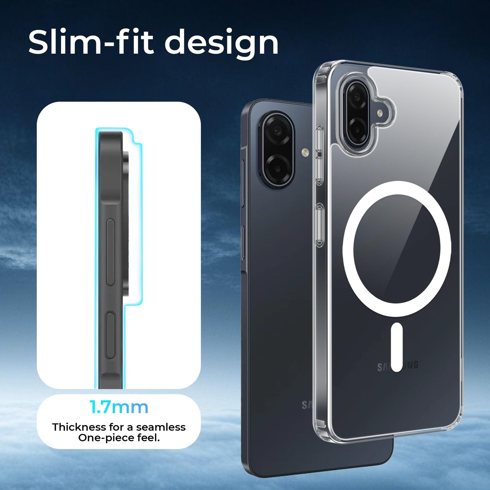 Clear Back Cover Case for Samsung Galaxy M17e 5G / A07 / F70e / M07 / F07 / A07 5G | Compatible with Mag-Safe | Transparent | Shockproof Design | Galaxy A07 5G Back Cover - Transparent - Image 4