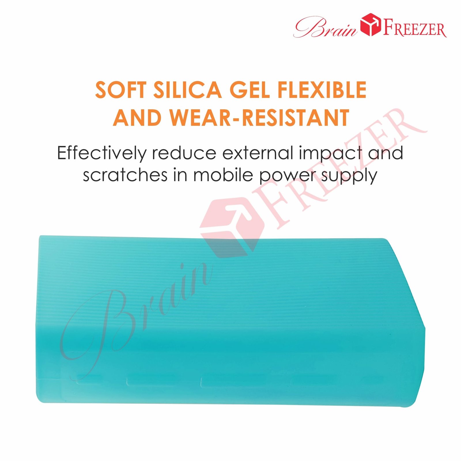Silicone Soft Cover Case Compatible with Mi Boost Pro Power Bank (Blue, 30000 mAh) (Device Not Included) - Image 3
