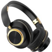 H8 Over Ear Headphones, Upto 50 Hrs Playtime, Fast Charging, in-Built ENC Mic, 40mm Titanium Bass Drivers, Super Soft Cushion, AUX in, Foldable Design, Wireless Bluetooth Headset. (Black)