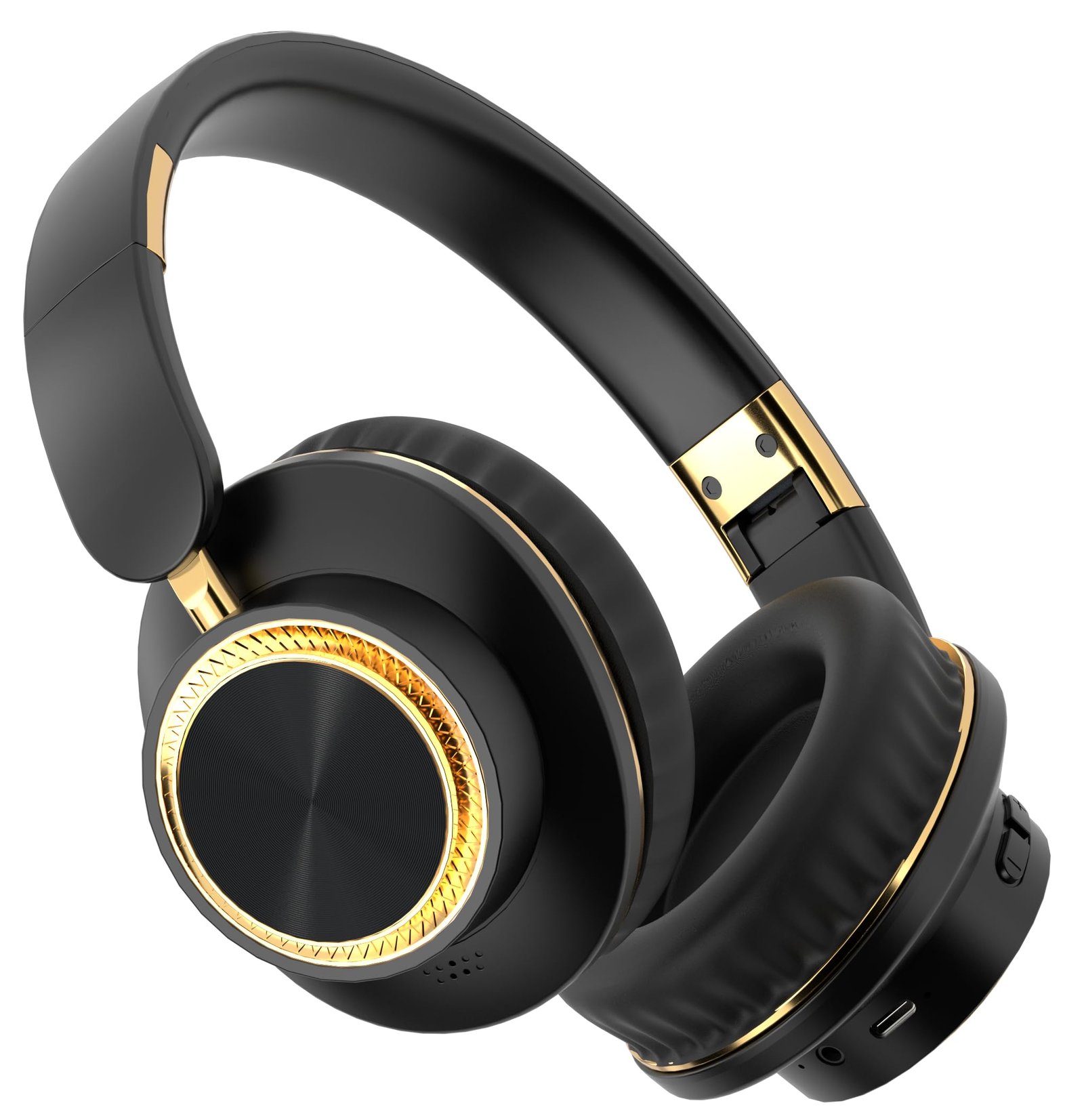 H8 Over Ear Headphones, Upto 50 Hrs Playtime, Fast Charging, in-Built ENC Mic, 40mm Titanium Bass Drivers, Super Soft Cushion, AUX in, Foldable Design, Wireless Bluetooth Headset. (Black)