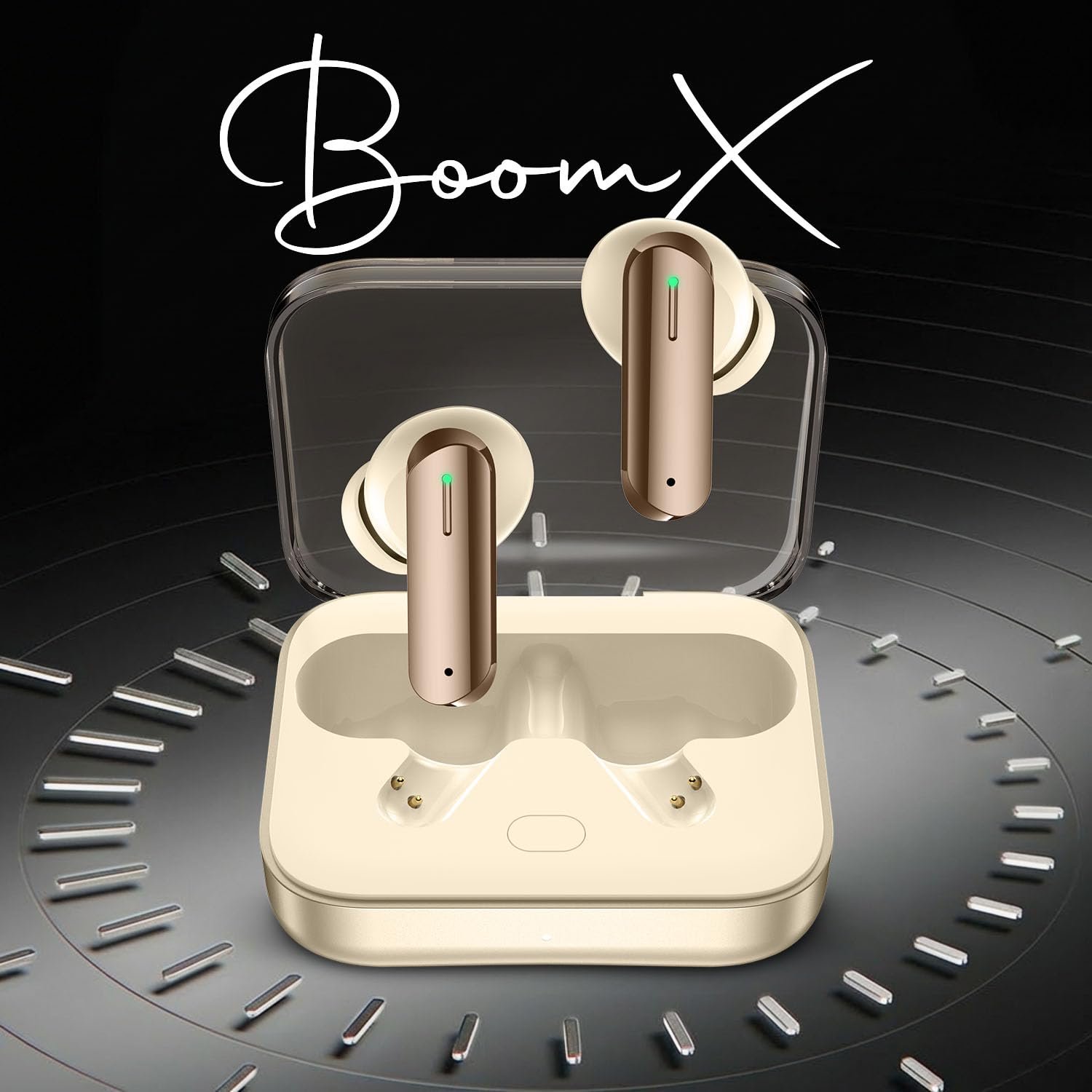 ® BOOMX Wireless Earbuds Bluetooth 5.4 TWS Headphones 60H Playback Bass Stereo 13mm Drivers Gaming Low Latency HD Calls Touch Control Fast Charging IPX Waterproof- White - Image 7