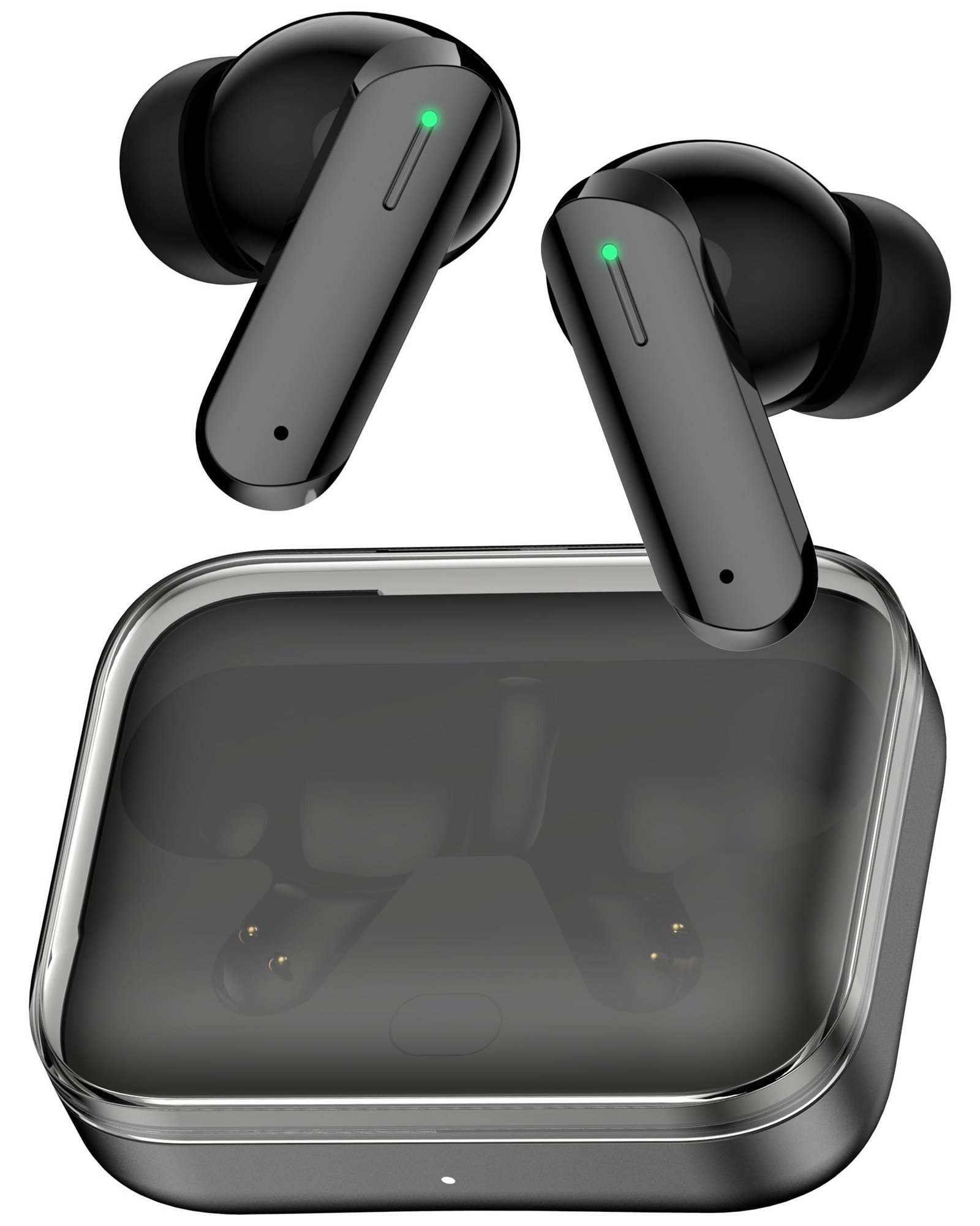 ® BOOMX Wireless Earbuds Bluetooth 5.4 TWS Headphones 60H Playback Bass Stereo 13mm Drivers Gaming Low Latency HD Calls Touch Control Fast Charging IPX Waterproof- Black