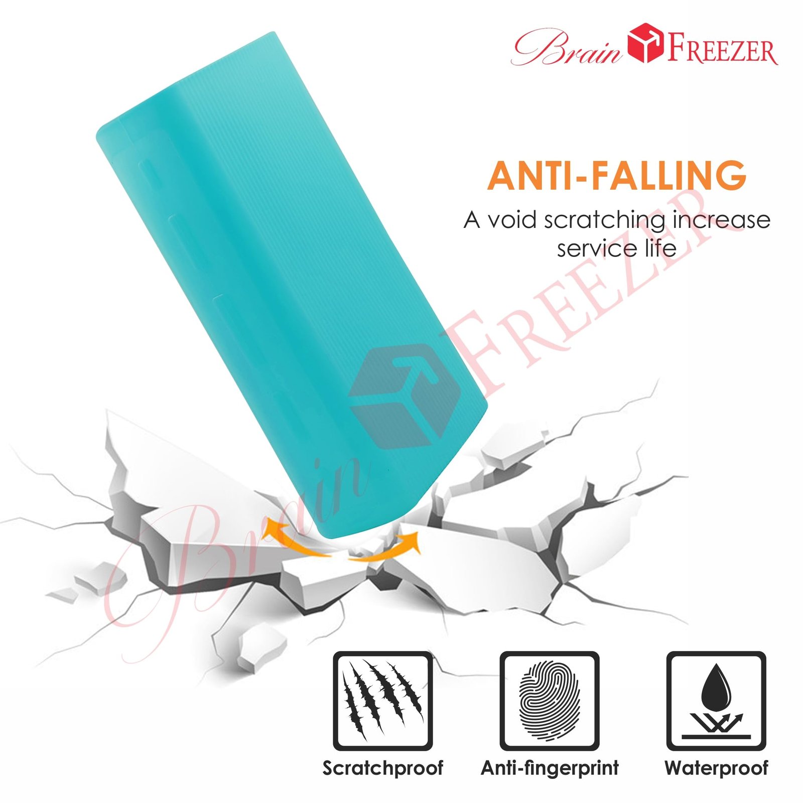 Silicone Soft Cover Case Compatible with Mi Boost Pro Power Bank (Blue, 30000 mAh) (Device Not Included) - Image 5