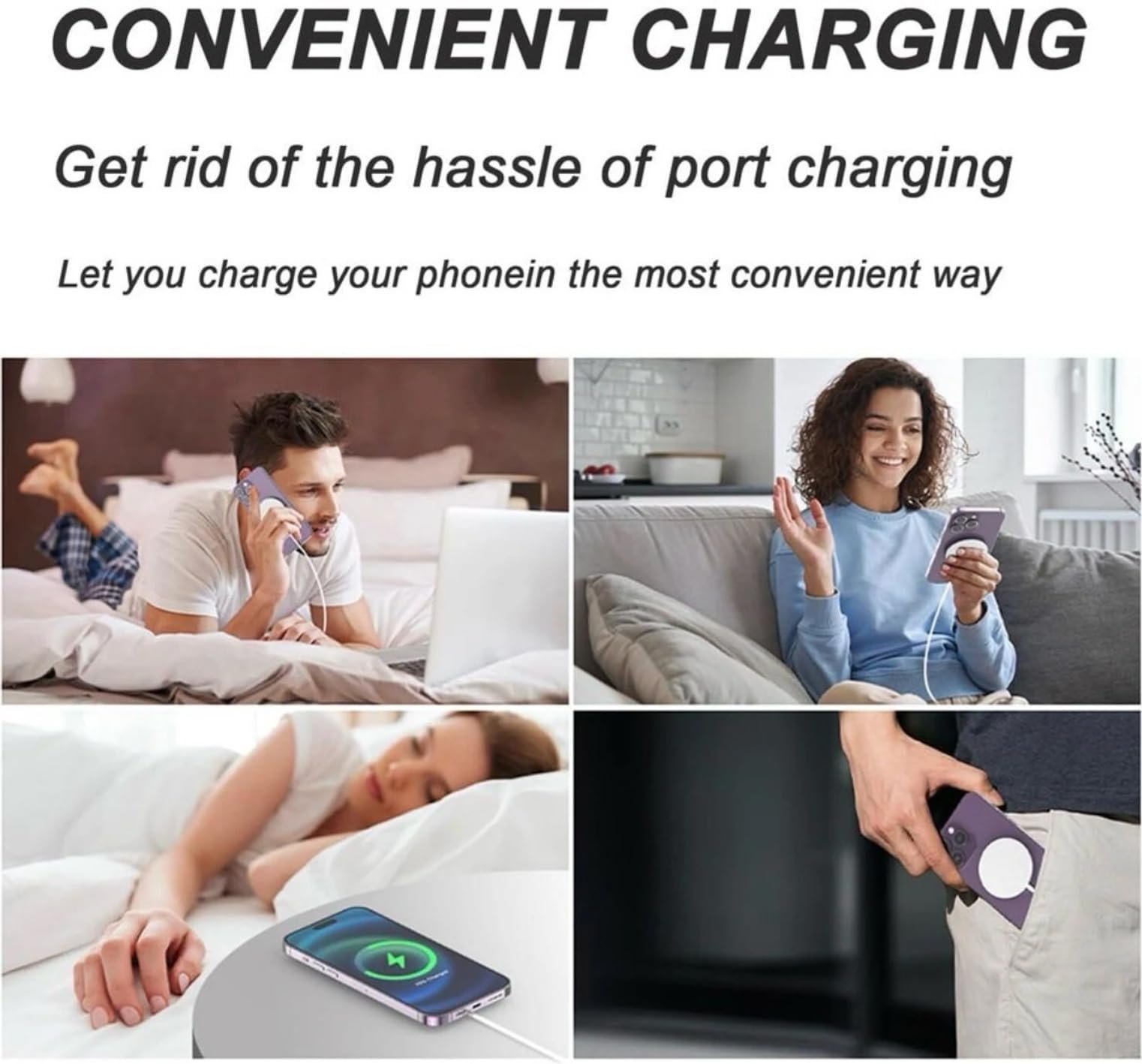 New Magnetic Wireless Charger for iPhone,MagSaf Fast Charger USB C 15W,Qi Type C Wireless Charging Compatible with iPhone 17/17 pro/17 Pro max/16/16 Plus/16 Pro/16 Pro Max/15/14/13/12 Series(White) - Image 6