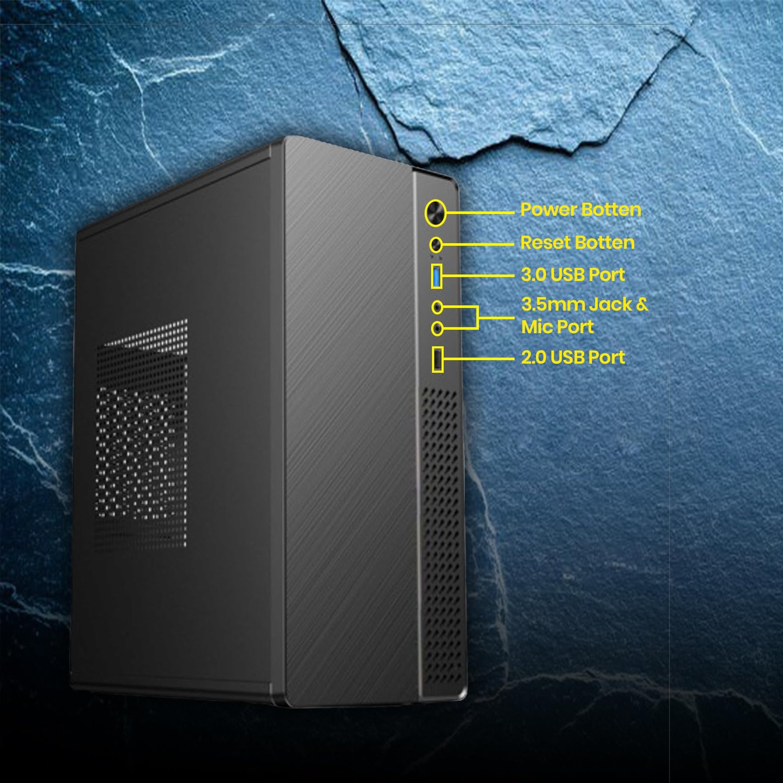 Assembled Desktop PC Core i5 3rd Gen Up to 3.50GHz | 8GB DDR3 RAM | 128GB SSD | Windows 10 Pro + MS Office | WiFi Dongle | HDMI & VGA | USB Ports | Metal Cabinet | Home Office Study Computer - Image 3