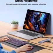 8-in-1 Dual-Head Type c Usb3.0 USB c Hub TF/SD Card Reader Portable 3.5mm Headphone Jack 8-1 USB c Hub USB 2.0 3.0 Hub