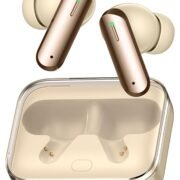 ® BOOMX Wireless Earbuds Bluetooth 5.4 TWS Headphones 60H Playback Bass Stereo 13mm Drivers Gaming Low Latency HD Calls Touch Control Fast Charging IPX Waterproof- White