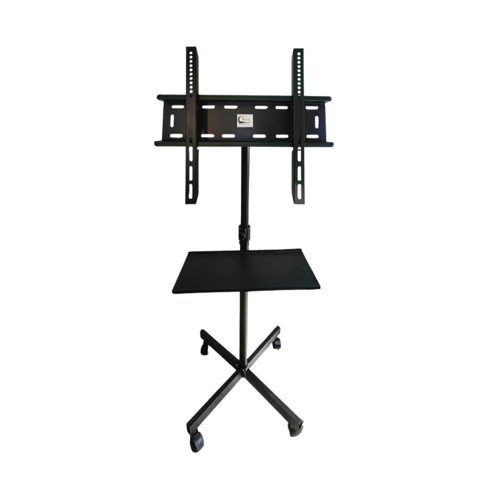 Sheik Kart LED/LCD TV Floor Stand with Wheels TV Cart for 16" to 55"/Capacity Upto 80Kgs Full Motion TV Mount