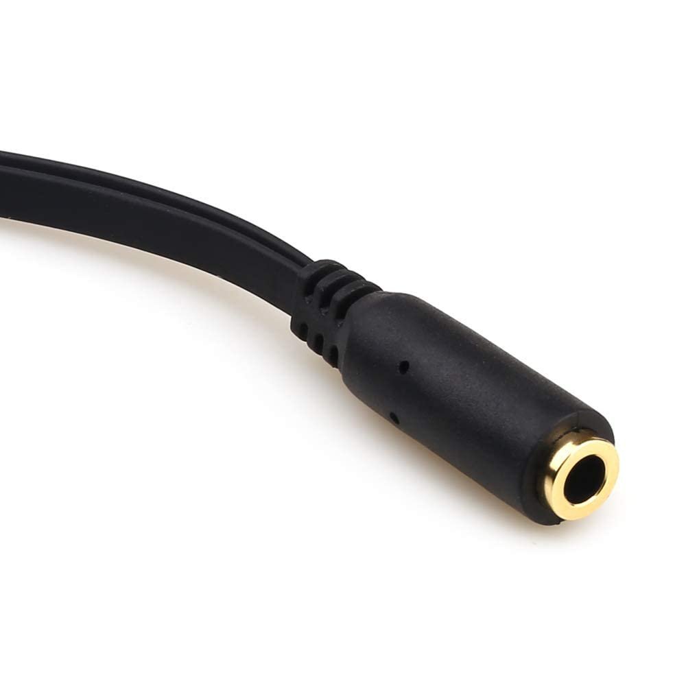 (Exclusively 𝟭𝟬+𝟱 Year Warranty 3.5mm Jack Headphone Mic Audio Y Splitter Cable 1 Male to 2 Female with Separate Headset/Microphone Adapter - (Red-Green, 20 cm) - Image 3