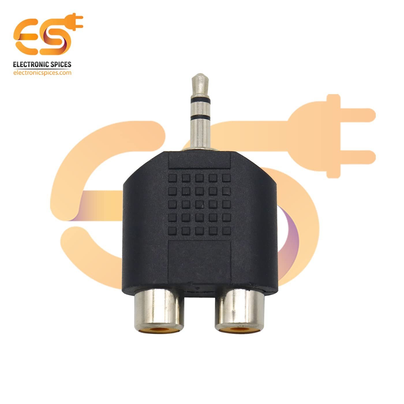 Single 3.5mm male to 2 RCA female dual splitter interface audio connector pack of 1pcs - Image 4