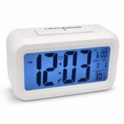 Digital Alarm Clock with Large LCD Display, Blue Backlight, Snooze,