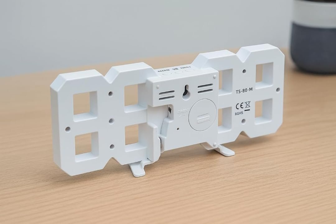 Acrylic Digital LED Display Number Clock Works On Electricity Table Wall Hanging Alarm Clock | Digital Alarm Clock Table Office Clock 12 Cm X 12 Cm - Image 3