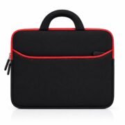 Laptop Sleeve Bag for 14 Inch Laptop | Neoprene Laptop Carrying Case with Handle & Front Zipper Pocket | Protective Computer Bag for Office, College & Travel | Black