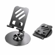 360 Degree Rotating Mobile Stand for Table Adjustable and Foldable Desk Phone Holder with Anti-Slip Base, Universal Phone Stand Compatible with All Smartphones
