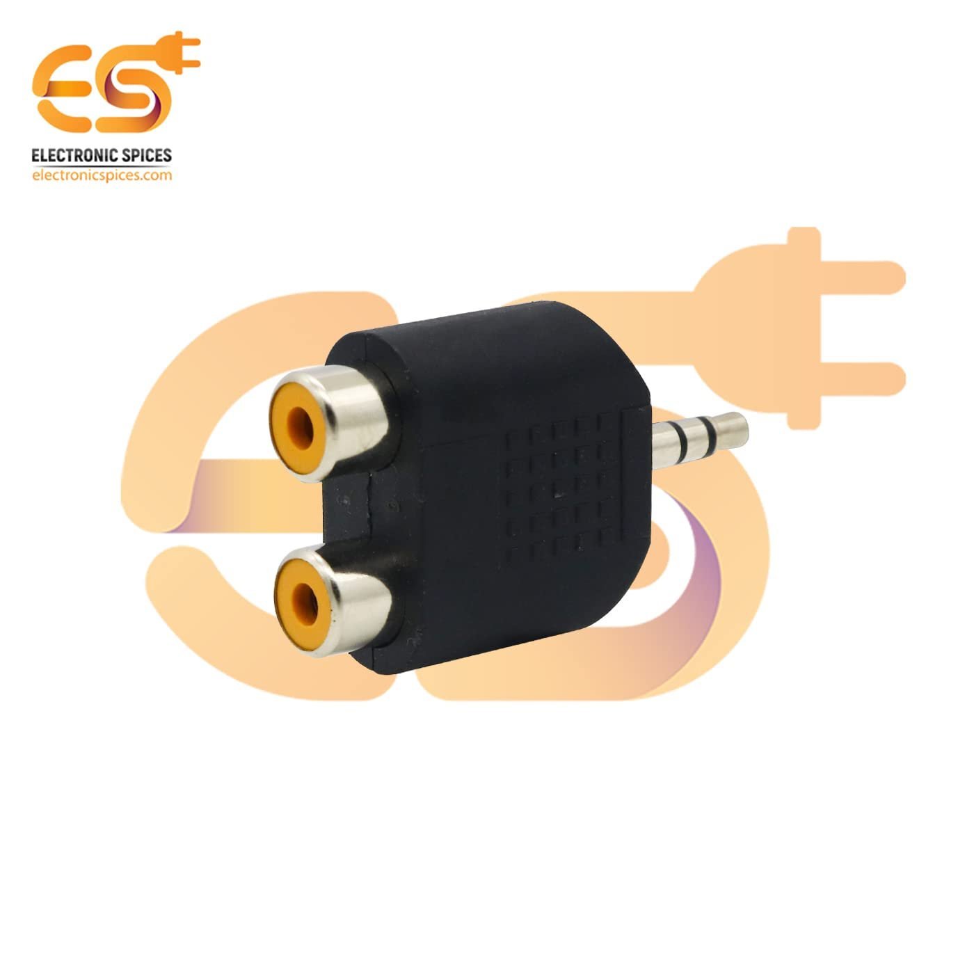 Single 3.5mm male to 2 RCA female dual splitter interface audio connector pack of 1pcs - Image 5