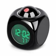 House of HEER Digital Projection Alarm Clock with Rotatable Ceiling Projector, LCD Time & Temperature Display, Talking Feature and Snooze Function for Bedroom, Study Table, Office and Home Decor