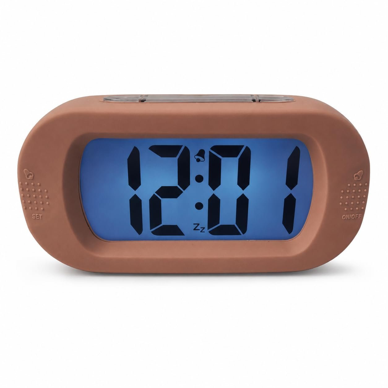 Digital Alarm Clock Large LCD Display with Backlight, Peach