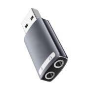 USB External Sound Card Adapter with Dual TRS 3-Pole 3.5mm Headphone and Microphone USB to 3.5mm Aux Audio Converter for Windows Mac Linux PC Laptops Desktops PS5 [NOT for TV/CAR ]