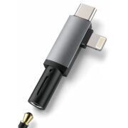 ® 2 in 1 Audio Adapter USB C and Light to 3.5mm Jack Converter