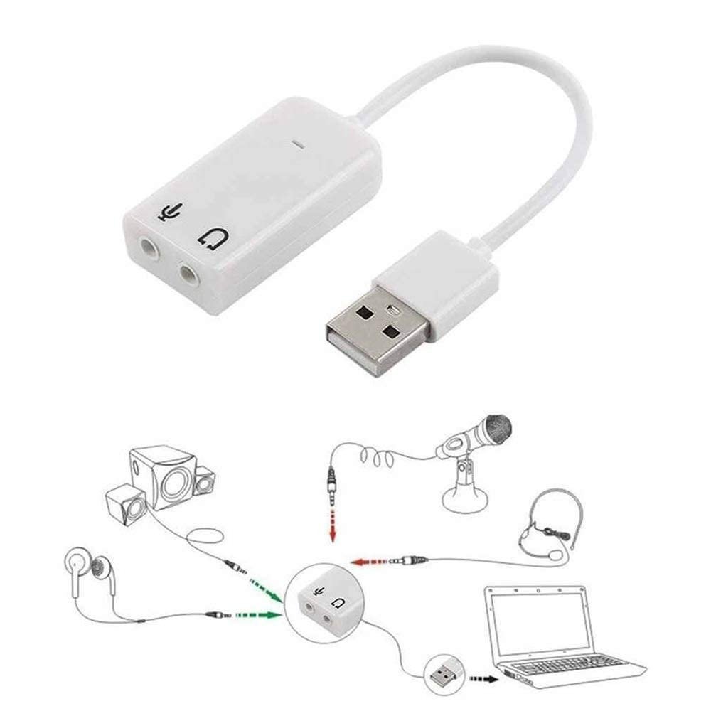 7.1 Channel USB External Sound Card Audio Adapter with Mic – Plug & Play, 3D Surround Sound, Compatible with Windows XP/ME/Vista/7/8, Server 2003, Linux, Mac OS - Image 2