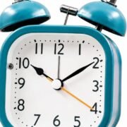 Vintage Twin Bell Metal Alarm Clock with Luminous Dial Loud Alarm, Compact & Portable, for Bedroom & Desk, for Home Office, for Students