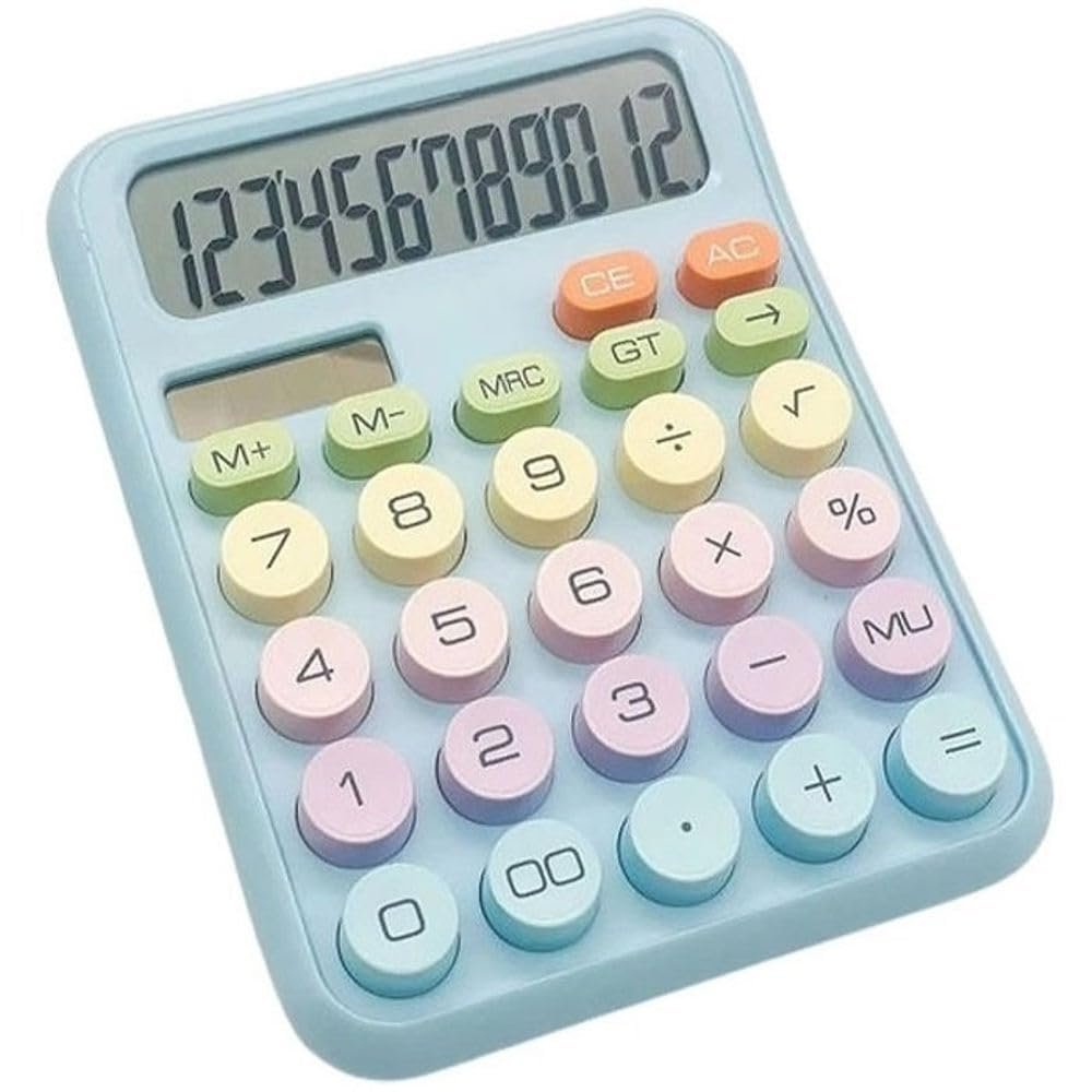 Chhavi's Digital Electornic Calculator with Large LCD Display, Big Easy-Press Buttons, Colorful Candy Design, Auto Sleep Function & Battery Included for Office, School & Home Use (Blue) - Image 5