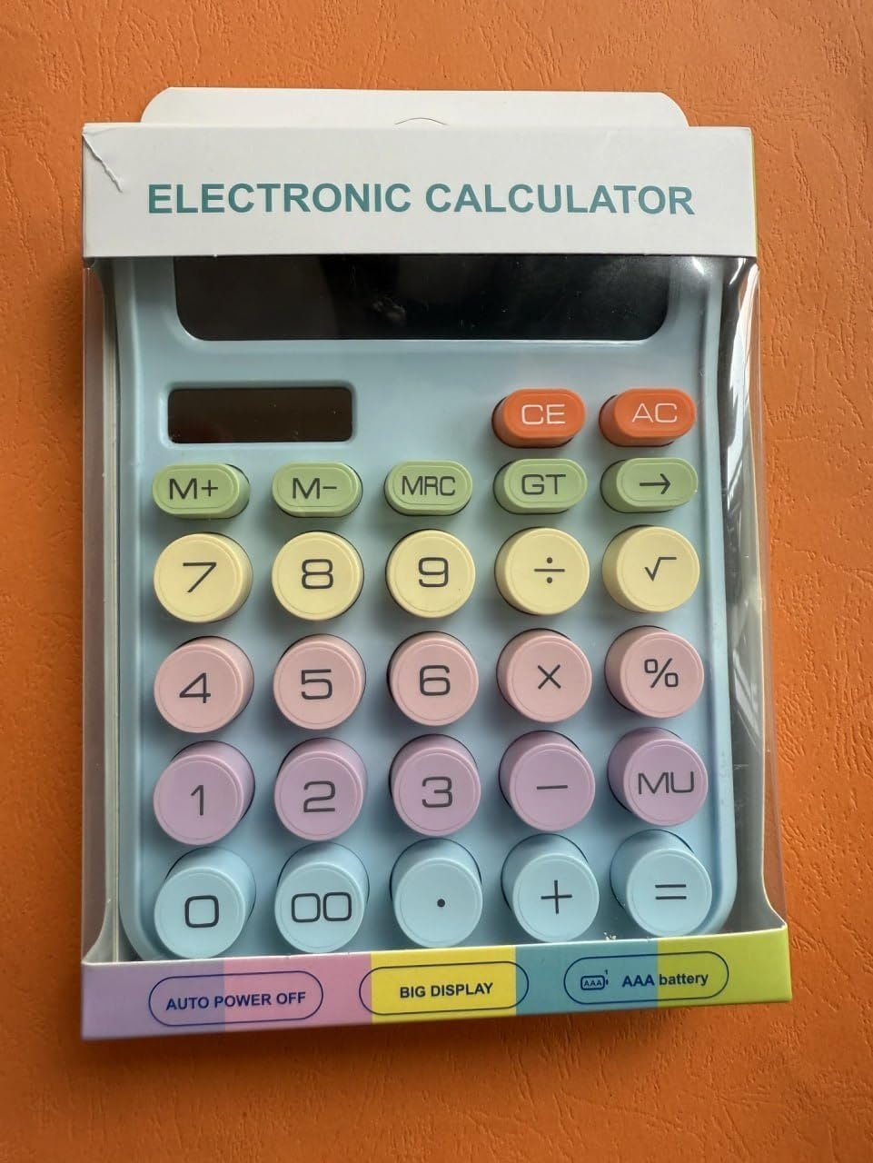 Chhavi's Digital Electornic Calculator with Large LCD Display, Big Easy-Press Buttons, Colorful Candy Design, Auto Sleep Function & Battery Included for Office, School & Home Use (Blue) - Image 6