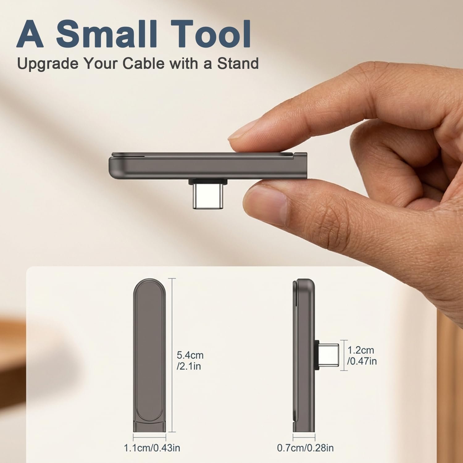 ® 2 in 1 Type C Connector with Phone Stand, PD 240W USB C Adapter - Image 2